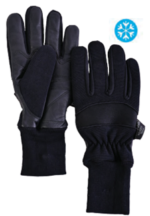 BLACK WINTER LINED GLOVE WITH CUFF