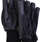 BLACK WINTER LINED SERINO GLOVE WITH CUFF
