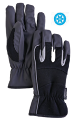 BLACK WINTER LINED WORK GLOVE 40G THINSULATE