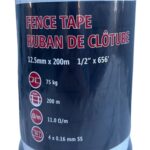 White 12.5mm Fence Tape 200m 4x.16mm