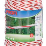 PROFI 6mm Poly Rope White/Red 6 Strand TriCOND 200M