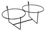 Double Calf Pail Holder Powder Coated Black With Wide Hooks