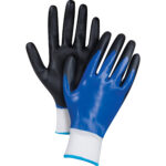 ZENITH BLACK & BLUE FOAM NITRILE COATED GLOVES XL